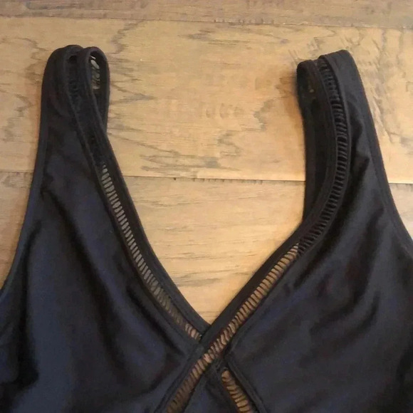 MICHAEL Michael Kors black one piece swimsuit Sz 10 New with tags - Picture 3 of 11